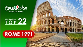 EUROVISION SONG CONTEST Rome 1991 My Top 22 [upl. by Phillis]