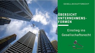 Unternehmensformen einfach erklärt  Einstieg ins Gesellschaftsrecht  Recht Verständlich [upl. by Cordy]