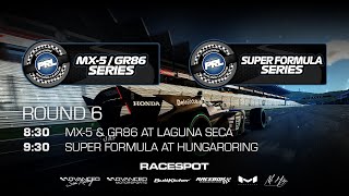 PRL GR86MX5 amp Super Formula on iRacing  Round 6 [upl. by Nihs]