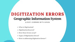 GIS  Digitization Errors in GIS  ArcGIS digitization Errors  GIS Lecture 2 [upl. by Asert]