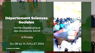 Sortie pédagogique des étudiants de L3 SADR du Dépt Sciences sociales à FIMELA FATICK [upl. by Beale293]