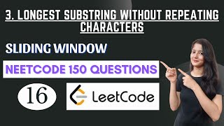 Longest Substring Without Repeating Characters  NEETCODE 150 [upl. by Iram]