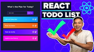 React Todo List App Tutorial  Beginner React JS Project Using Hooks [upl. by Ardnikal479]