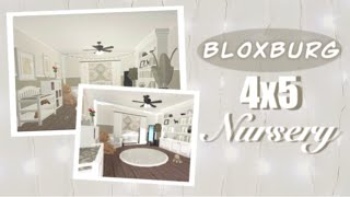 AESTHETIC NURSERY Bloxburg 4x5 room [upl. by Ybab]