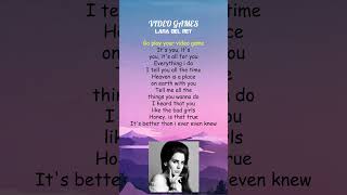 Lana Del Rey  Video Games Lyrics shorts [upl. by Aemat]