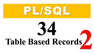 PLSQL tutorial 34 Table Based Record datatype in Oracle Database Part 2 [upl. by Etna]