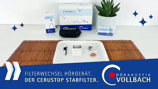 Filterwechsel am Hörgerät – Stabfilter CeruStop [upl. by Ainattirb92]