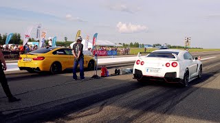 BMW 435d F32 xDrive St3 vs Nissan GTR R35 14 mile drag race [upl. by Sirdna]