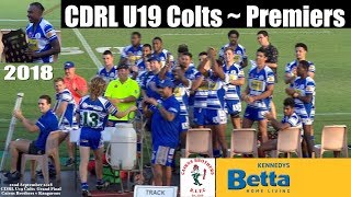 2018 CDRL Grand Final U19 Colts  Cairns Brothers v Kangaroos [upl. by Harhay742]