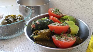 Grandma Svetas Russian Cooking How to Make RussianUzbek Stuffed Vegetables Peppers ampGrape Leaves [upl. by Roarke]