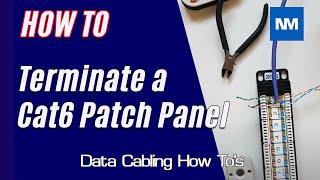 How to terminate a Cat6 Patch Panel Cat6 Data Cabling [upl. by Burnard567]