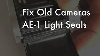 Fix Old Cameras Canon AE1 P Light Seal Replacement [upl. by Anires735]