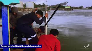 Proses Survei Batimetri Multi Beam Echosounder di Pelabuhan Belinyu [upl. by Ernaldus922]