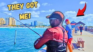 I Got JACKED Fishing At Pier 60 😡 Clearwater Beach FL [upl. by Ynahpets676]