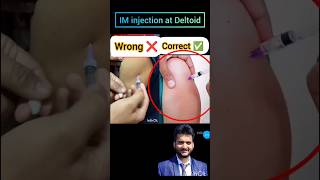 Deltoid IM injection how to give intramuscular injection shorts [upl. by Lillith]