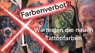 Tattooverbot  Wir Tätowieren mit den neuen Reach Konformen Tattoofarben von Iam ink und Quantum [upl. by Tavey645]