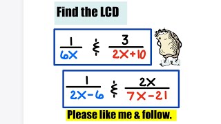 Finding the LCD of rational expressions with linear denominators common factors [upl. by Candless277]