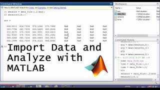 Import Data and Analyze with MATLAB [upl. by Ellenehs]