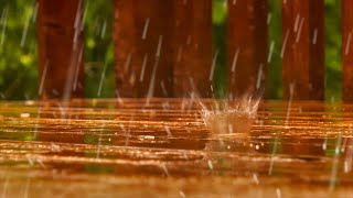 Rain On Deck  Sleep Study or Focus With Calming Rainstorm Nature Video  White Noise 10 Hours [upl. by Raul416]