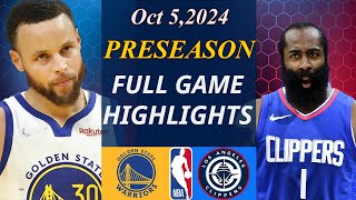 Golden State Warriors vs LA Clippers FULL GAME Oct 52024  NBA TODAY  NBA HIGHLIGHTS [upl. by Paulie]