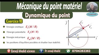 Energie cinétique potentielle mécanique et positions déquilibre exercice 10 [upl. by Netty947]