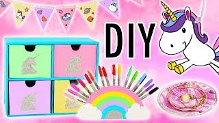 LICORNE KAWAII DECORATION 7 IDEES FACILES TUTO DIY [upl. by Annaed]