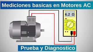 Medición de un MOTOR TRIFASICO AC con un MULTIMETRO  Prueba y diagnostico de MOTOR AC [upl. by Llerrehs368]