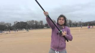 Tutorial lance surfcasting Hatteras cast [upl. by Nerrag384]