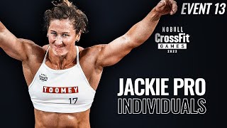 Event 13 Jackie Pro—2022 NOBULL CrossFit Games [upl. by Tsuda425]