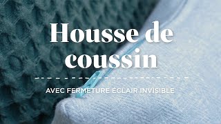 Tuto  Coudre un coussin avec fermeture éclair invisible  Un DIY de KREANDO [upl. by Adnylg457]