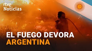 ARGENTINA Los INCENDIOS siguen DESCONTROLADOS en la provincia de CORRIENTES  RTVE Noticias [upl. by Amandy662]