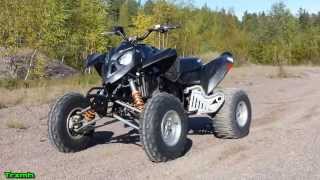 Polaris Outlaw 525 IRS ATV  First Test Ride [upl. by Arrac]