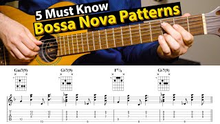 Bossa Nova Guitar Patterns  5 Levels You Need To Know [upl. by Bellda]