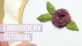 How to embroider a rose [upl. by Annayoj]