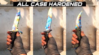 CS2 All Case Hardened Knives  In Game showcase 4K60FPS [upl. by Stultz455]