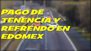 Tenencia y refrendo en el EDOMEX subsidio en el pago de tenencia solo paga refrendo [upl. by Anikas913]