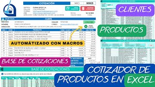 Cotizador de Productos💲en Excel✅con Macros para la Empresa [upl. by Therese]