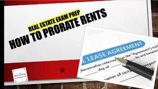 Real Estate Math Video 6c  How to Prorate Rent  Real Estate Exam Prep Videos [upl. by Madea928]