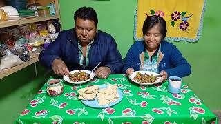 preparé deliciosos nopales fritos con cebolla y chiles secos para cenar con mi familia en el rancho [upl. by Aidne]