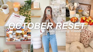 OCTOBER MONTHLY RESET  cleaning decorating for fall  setting goals for autumn [upl. by Isidor]