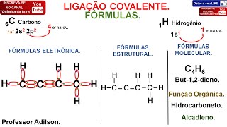 LIGAÇÃO COVALENTE NOS COMPOSTOS ORGÂNICOSBUT 12 DIENO C4H6 [upl. by Divan]