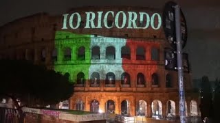 Giorno del Ricordo il Colosseo illuminato con il tricolore e la scritta ‘Io ricordo’ [upl. by Osmo819]