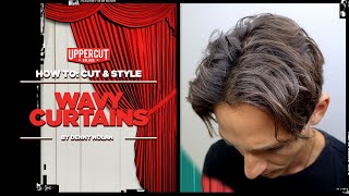 Wavy Curtains Haircut Tutorial with Denny Nolan [upl. by Ecirtak]