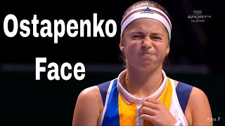 The Many Faces of Jelena Ostapenko  Ostapenko Face  Funny [upl. by Narmi]