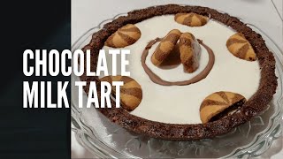 How To make Chocolate Milk Tart  Milk Tart  Eggless Milk Tart at Home [upl. by Rosemare]