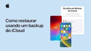 Como restaurar um iPhone ou iPad de um backup do iCloud  Suporte da Apple [upl. by Ddej]