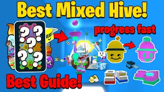 The Best Mixed Hive GUIDE in Bee Swarm Simulator [upl. by Ayotac]