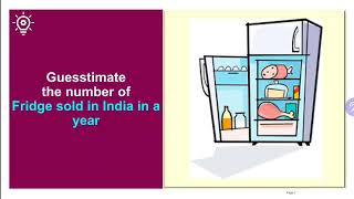 Guesstimate 2  Number of Fridge Refrigerator sold in India in a year [upl. by Nivej]