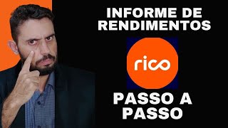 COMO PUXAR INFORME DE RENDIMENTOS NA RICO [upl. by Dela]