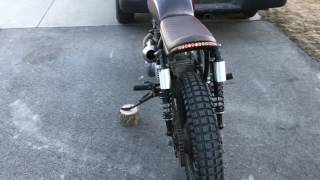 Kawasaki kz400 quotBrown Bomberquot scrambler style build by MF WALK AROUND [upl. by Knobloch]